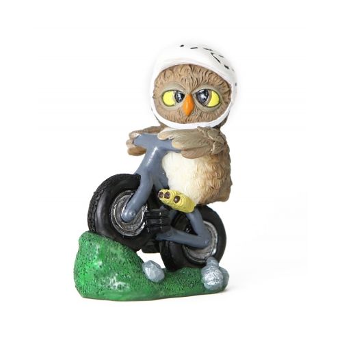 Dekofigur  Eule Mountainbiker
