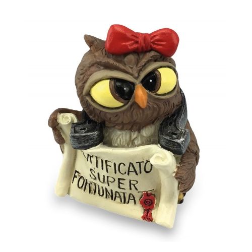 Dekofigur  Eule Super Fortunata