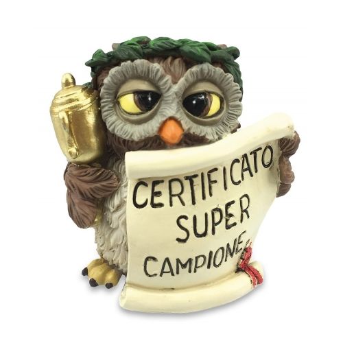 Dekofigur  Eule Super Campione