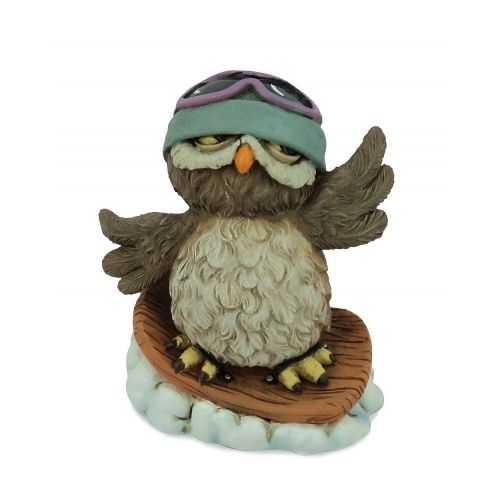 Dekofigur  Eule Snowboard