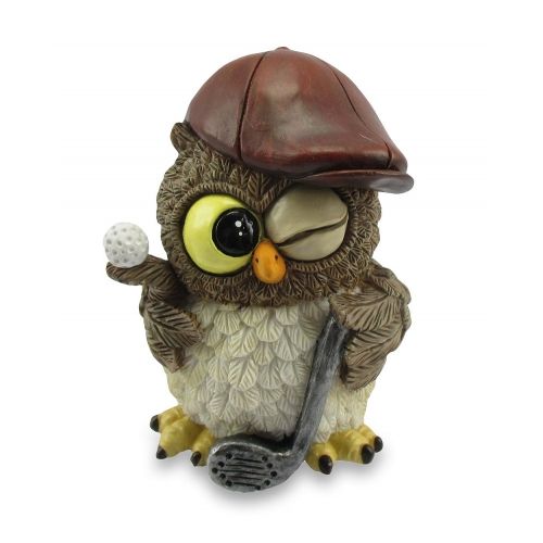Dekofigur  Eule Golfer
