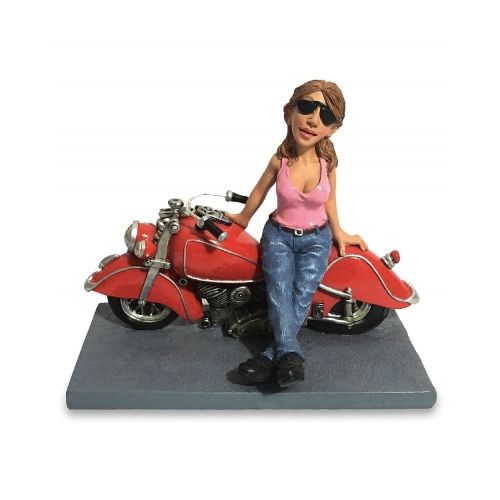 Dekofigur  Berufe Motorradbikerin