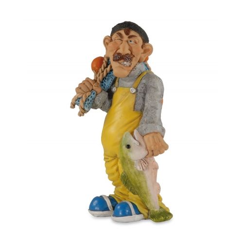 Dekofigur  Berufe Fischer stehend