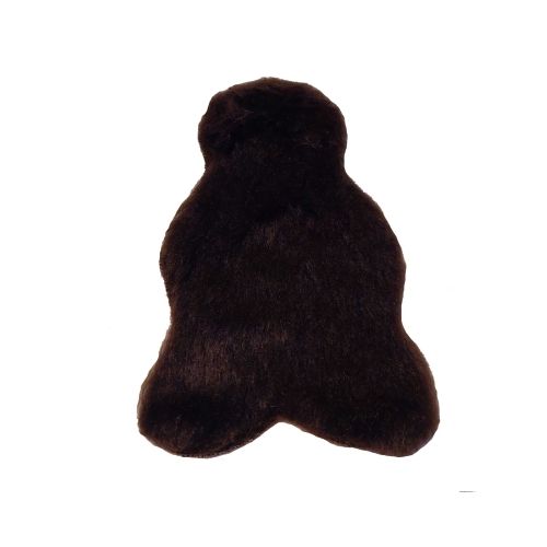 Bettvorleger aus Kunstfell in braun 15 cm
