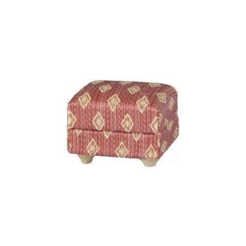 Sitzgruppe rosa & gelbem Muster mit Sofa Sessel und Hocker - 4