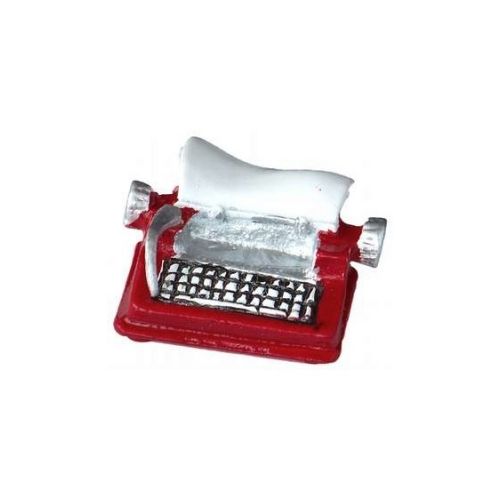 Nostalgische Schreibmaschine rot 2 cm