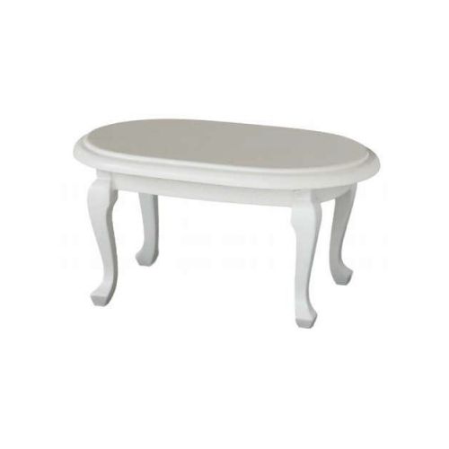 Sitzgruppe weiß lackiert aus 2 Stühlen, Sofa und Tisch Polster mit rotem Samt - 4