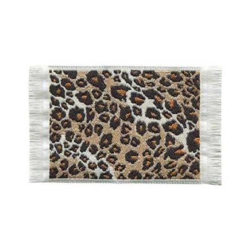 Teppich mit Tiermotiv 4,5 x 8 cm Leopardenfellmuster