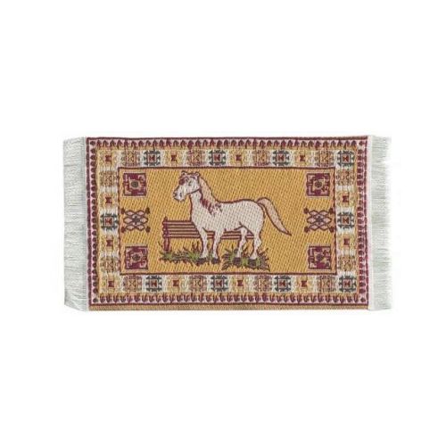 Teppich mit Tiermotiv 4,5 x 8 cm Pferd