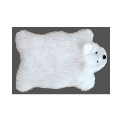 Bettvorleger als Eisbärenfell aus Kunstfell 15 cm