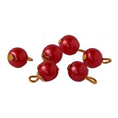 Christbaumkugeln rot 7-8mm 12er Set