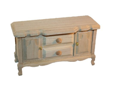 Esszimmer Sideboard Holz natur 1:12 Griffe zum Ankleben